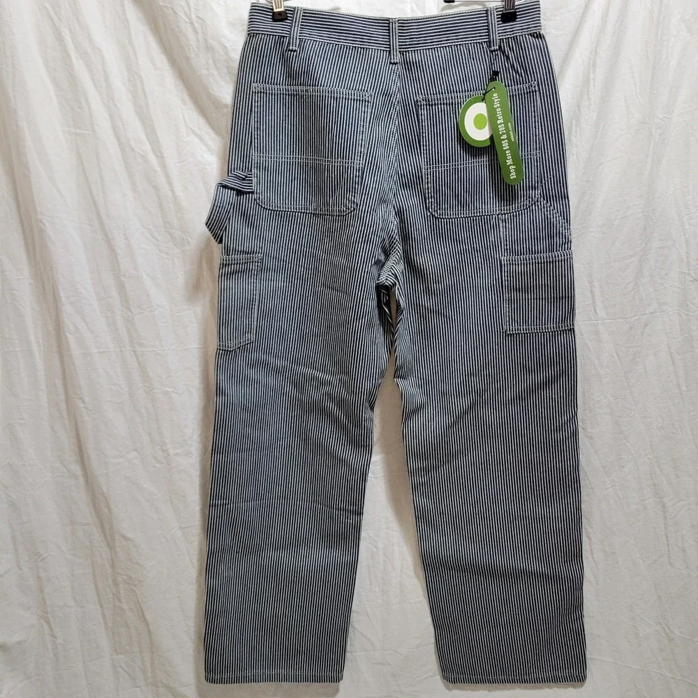 OXKNIT Store Railway Stripe Work Pants Carpenter Mens‎ Med Retro 60s 70s Style